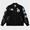 Los Angeles Dodgers Black Varsity Jacket Front