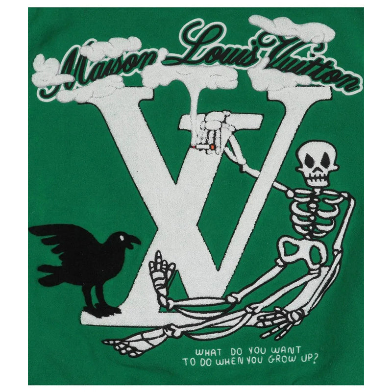 Louis Vuitton Varsity Green and White Jacket