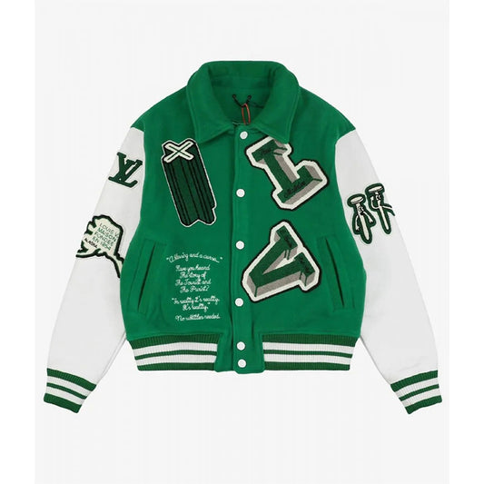 Louis Vuitton Varsity Green and White Jacket