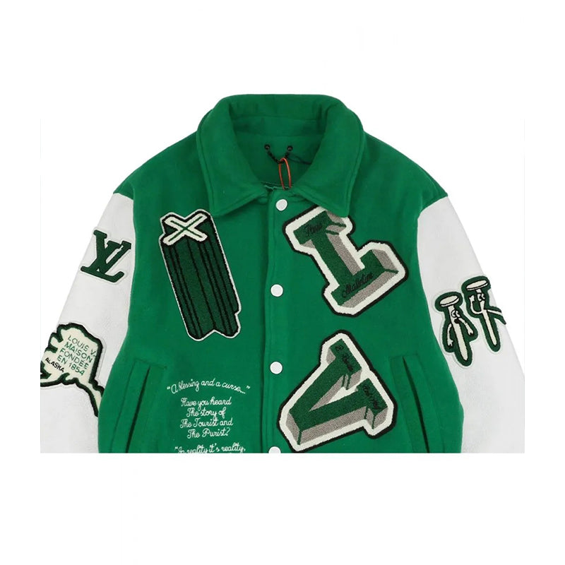 Louis Vuitton Varsity Green and White Jacket