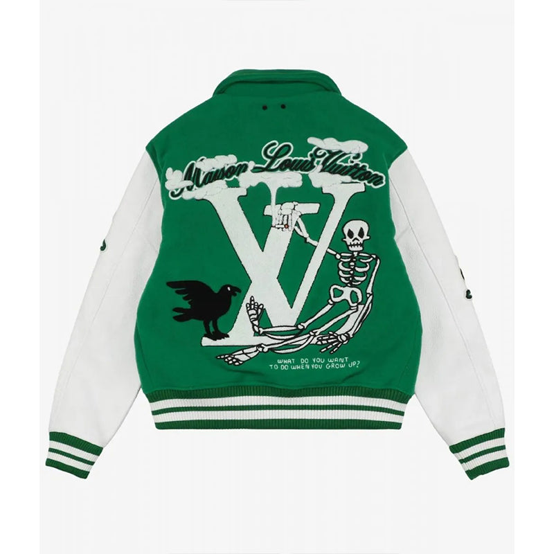 Louis Vuitton Varsity Green and White Jacket