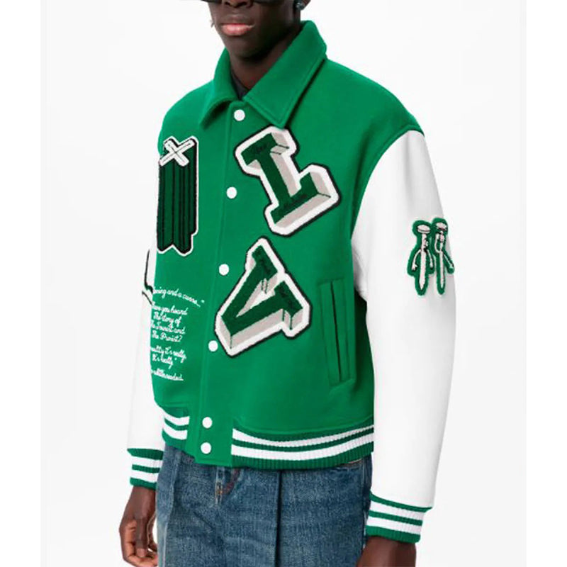 Louis Vuitton Varsity Green and White Jacket