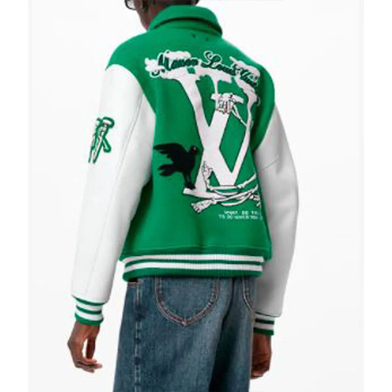 Louis Vuitton Varsity Green and White Jacket