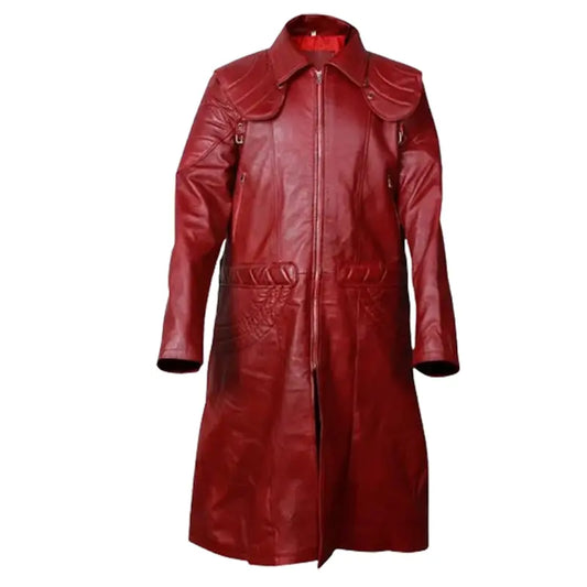 Mars Leather Trench Coat