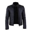 Men Black Padded Leather Jacket