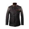Men Black Quilted Leather Jacket
