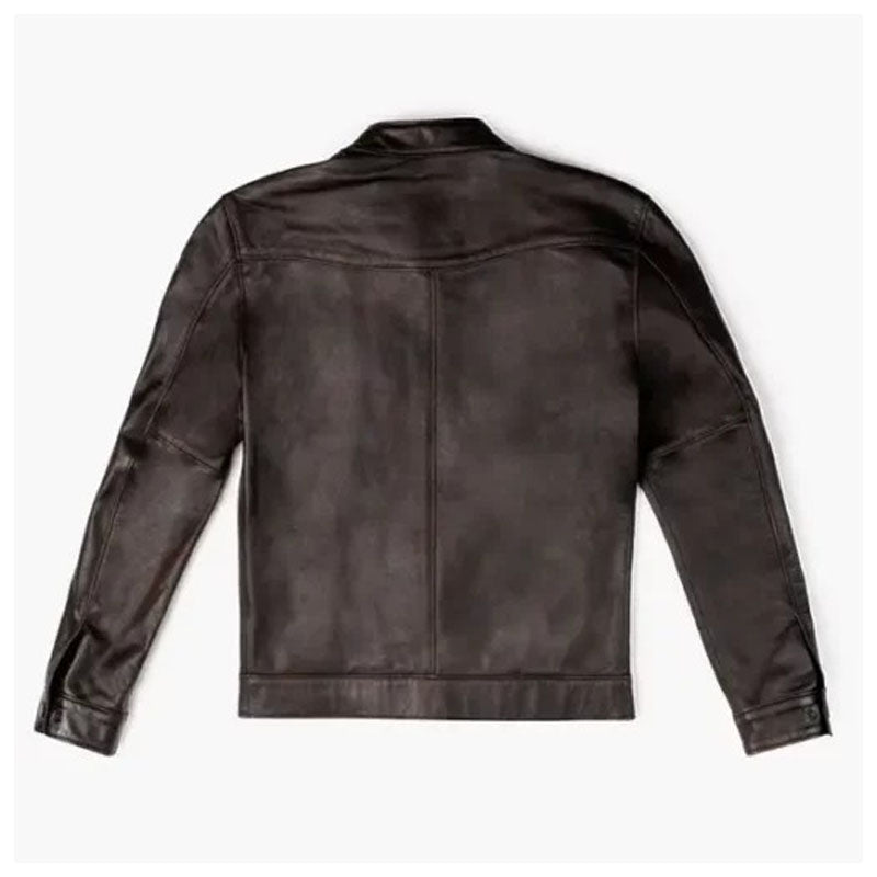 Men’s Brown Leather Roadster Jacket