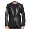 Men Classic Black Leather Blazer