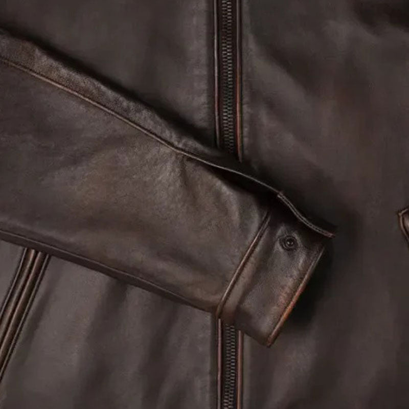 Men’s Brown Leather Roadster Jacket