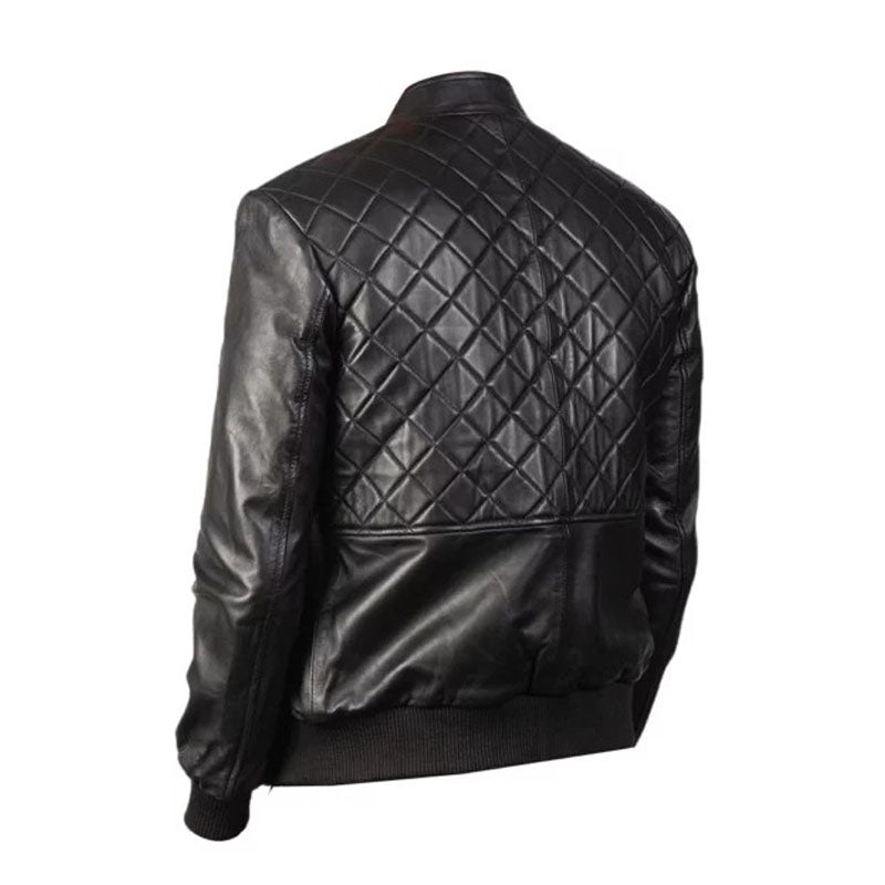 Men Moda Black Leather Jacket