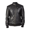 Men Moda Black Leather Jacket