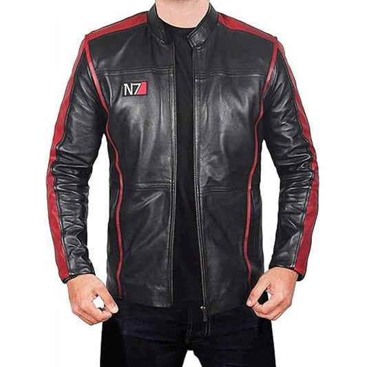 Men N7 Mass Effect 3 Biker Jacket