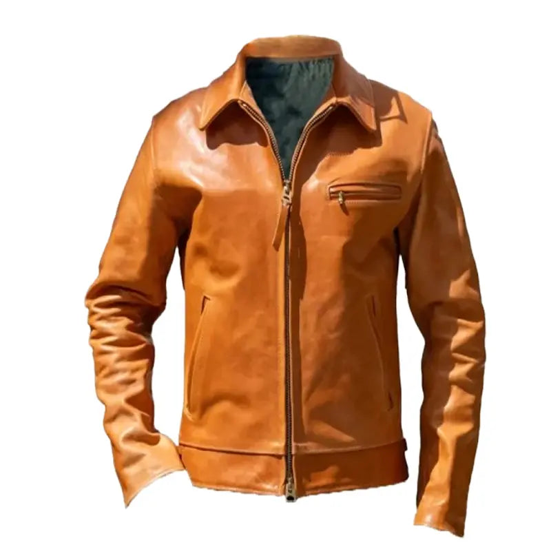 Men Ten Brown Leather Jacket