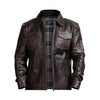 Men Vintage Dark Brown Jacket