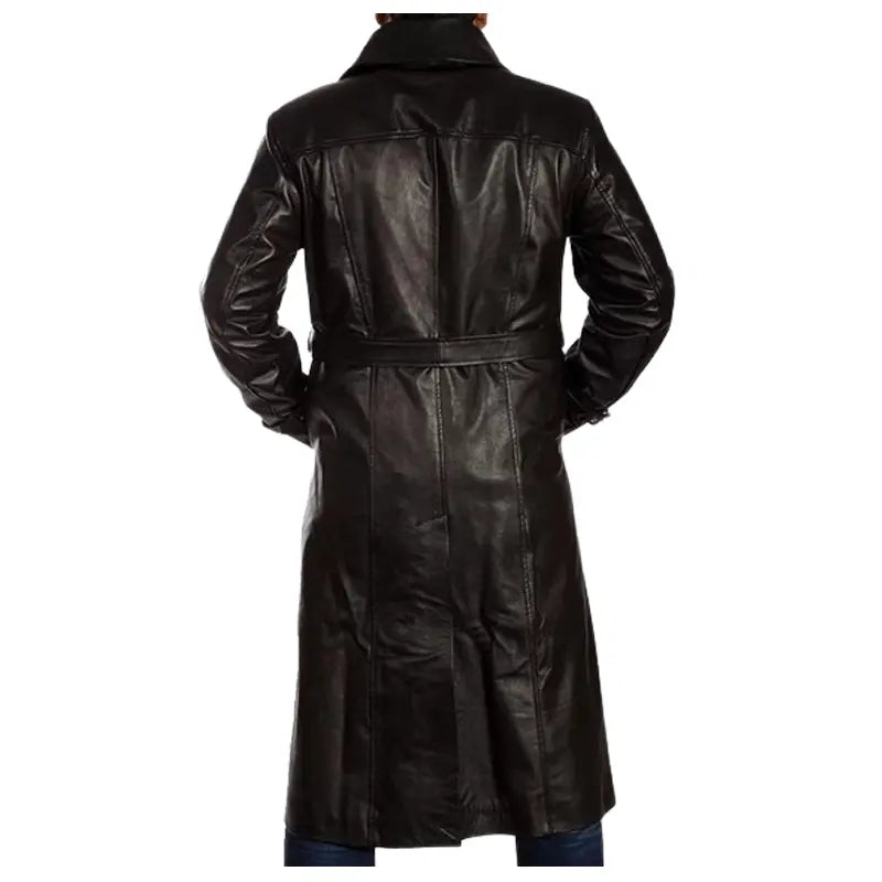 Men’s Leather Trench Coat