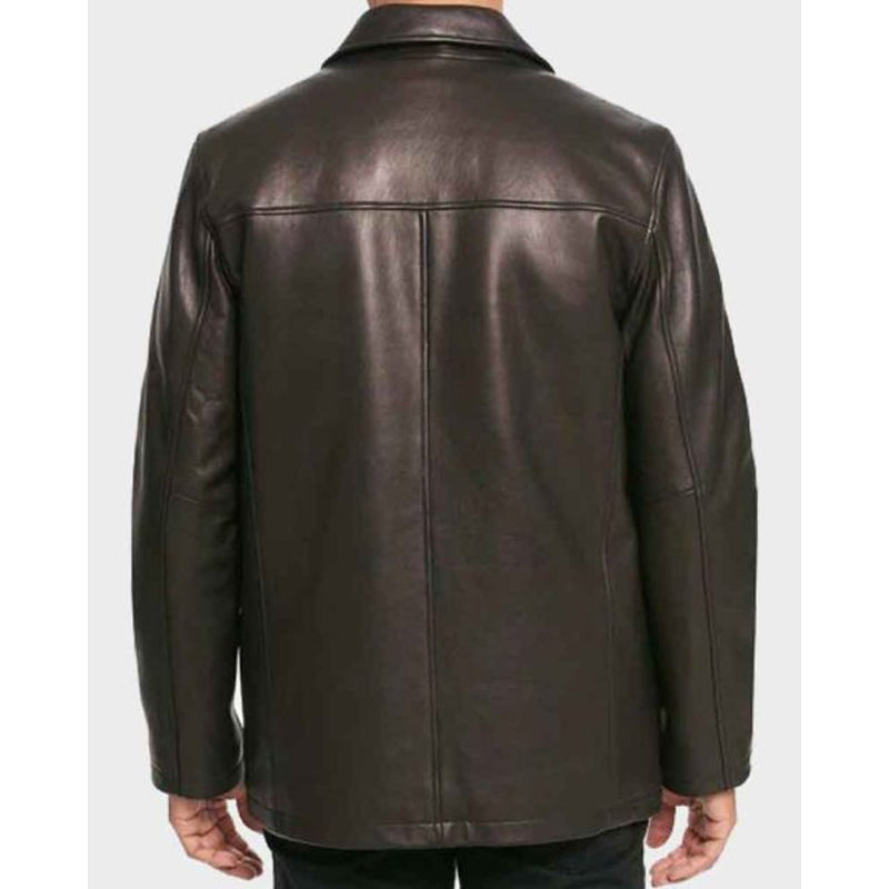 Mens Casual Shirt Collar Black Jacket