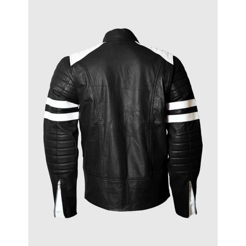 Mens Black Retro Cafe Racer Jacket