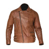 Mens Brown Biker Leather Jacket