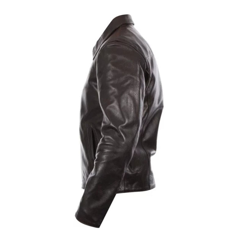 Men Brown Italian Real Leather Jacket