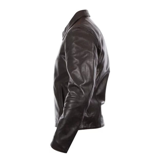 Men Brown Italian Real Leather Jacket