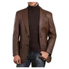 Mens Classic Brown Leather Blazer