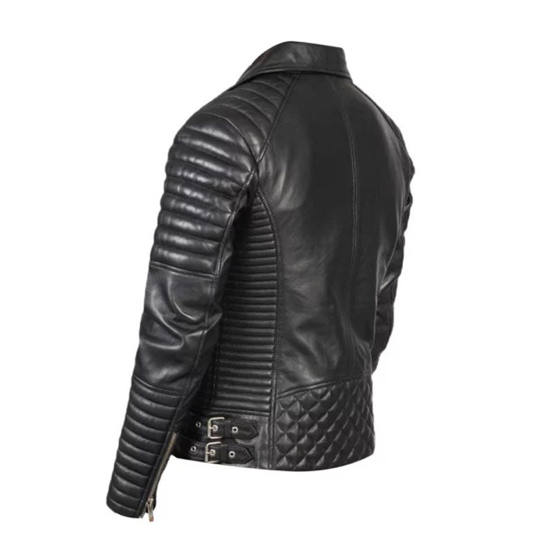 Men Cross Brando Leather Jacket