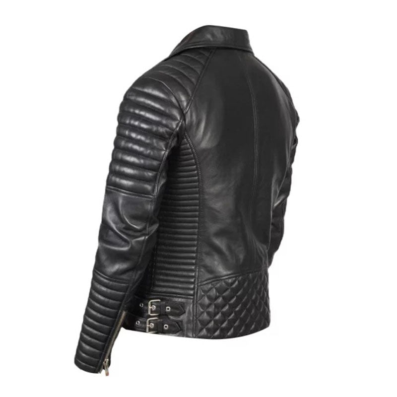 Men Cross Brando Leather Jacket