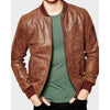 Mens Dark Brown Bomber Jacket