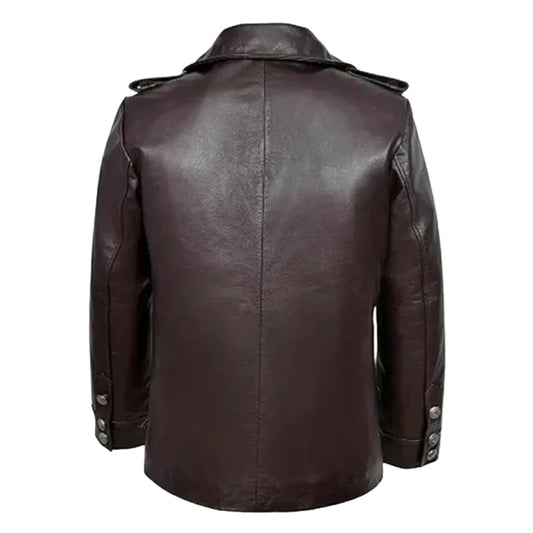 Men’s Dark Brown Leather Blazer