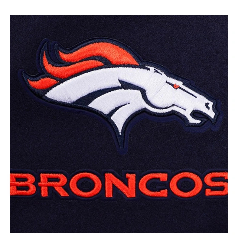 Men’s Denver Broncos Pro Standard Navy Varsity Jacket