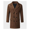 "Make a statement with the Men's Double Breasted Brown Coat! This classic coat features a sophisticated double-breasted design, premium materials, and a warm brown color, perfect for a stylish, elegant, and timeless look that's sure to turn heads."
