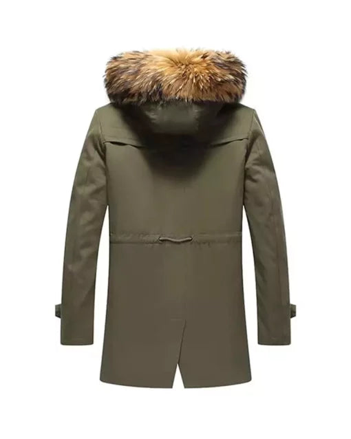 Luxury Snow Wind-breaker Hooded Winter Fur Coat
