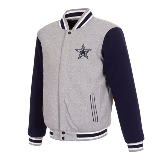 Men’s JH Design Gray/Navy Dallas Cowboys Jacket