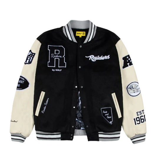 Men’s Las Vegas Raiders Golf Wang Letterman Jacket