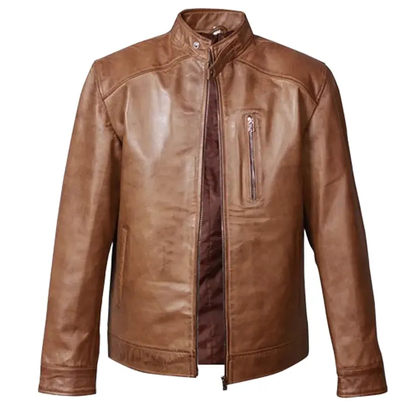 Men’s Light Brown Leather Jacket