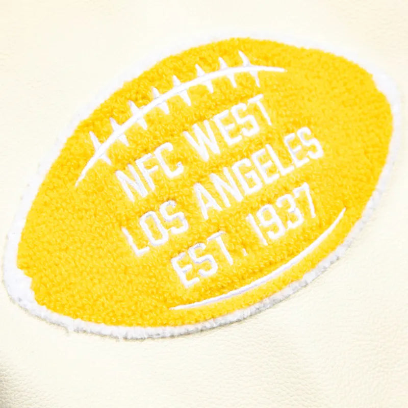 Men’s Los Angeles Rams Royal Letterman Full-Snap Jacket