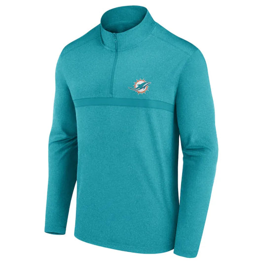 Men’s Miami Dolphins Fanatics Aqua Head-to-Head Quarter-Zip Top