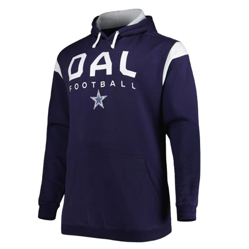 Men’s Navy Dallas Cowboys Big & Tall Pullover Hoodie