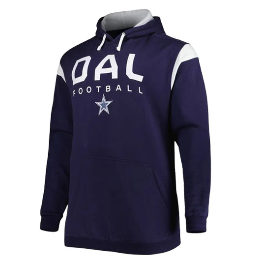 Men’s Navy Dallas Cowboys Big & Tall Pullover Hoodie