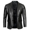 Men’s-Real-Lambskin-Leather-Black-Blazer