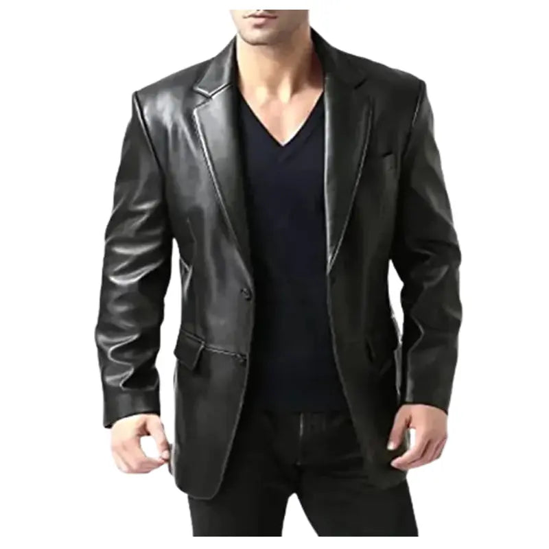 Mens-Real-Leather-Blazer