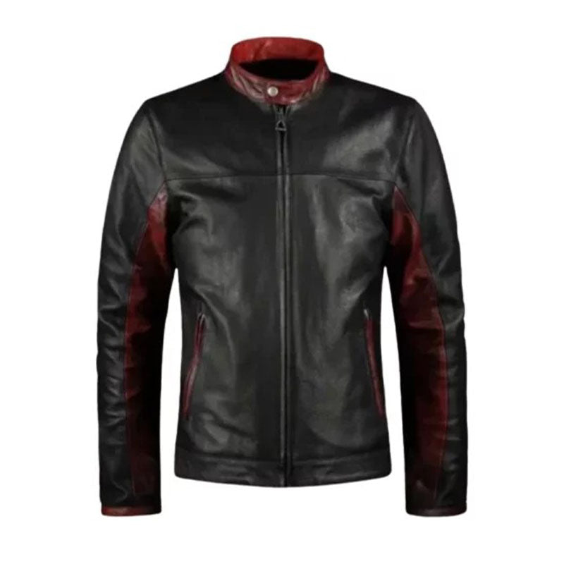 Mens Retro Black Leather Jacket