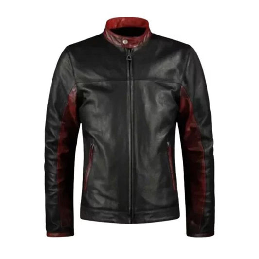 Mens Retro Black Leather Jacket