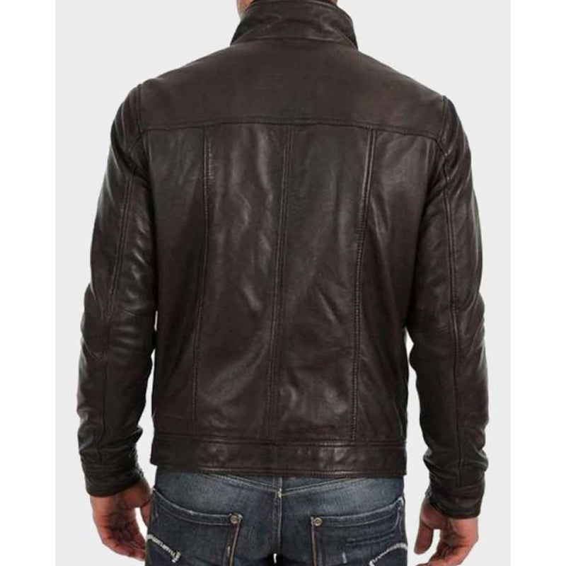 Black Mens Standard Buttoned Jacket