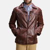 Vincent Alley Brown Leather Jacket