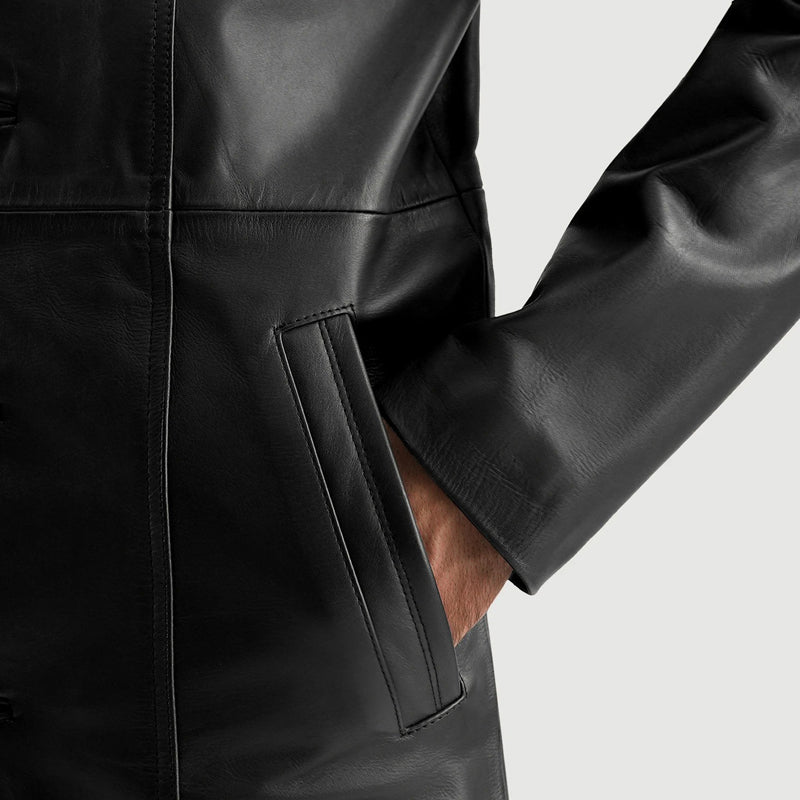 Don Long Leather Coat