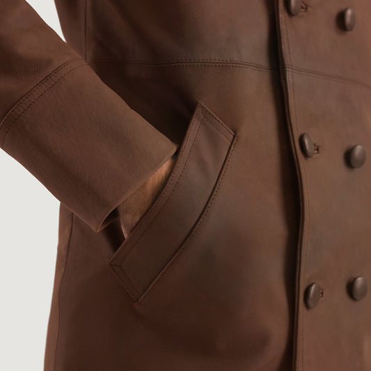 Half Life Brown Leather Coat