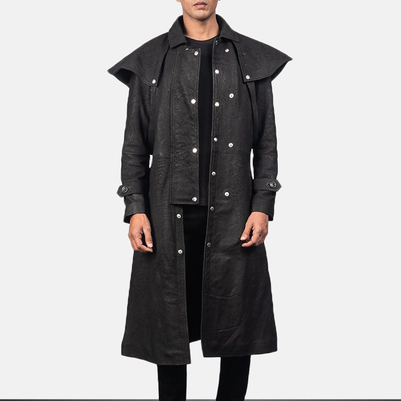 Maverick Brown Leather Duster