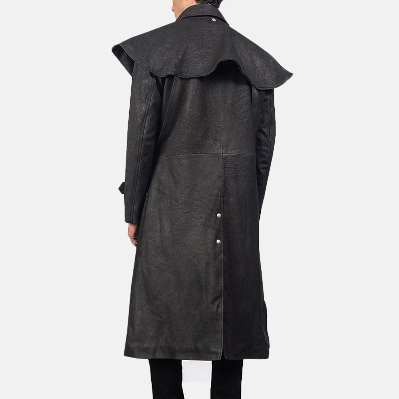 Maverick Brown Leather Duster