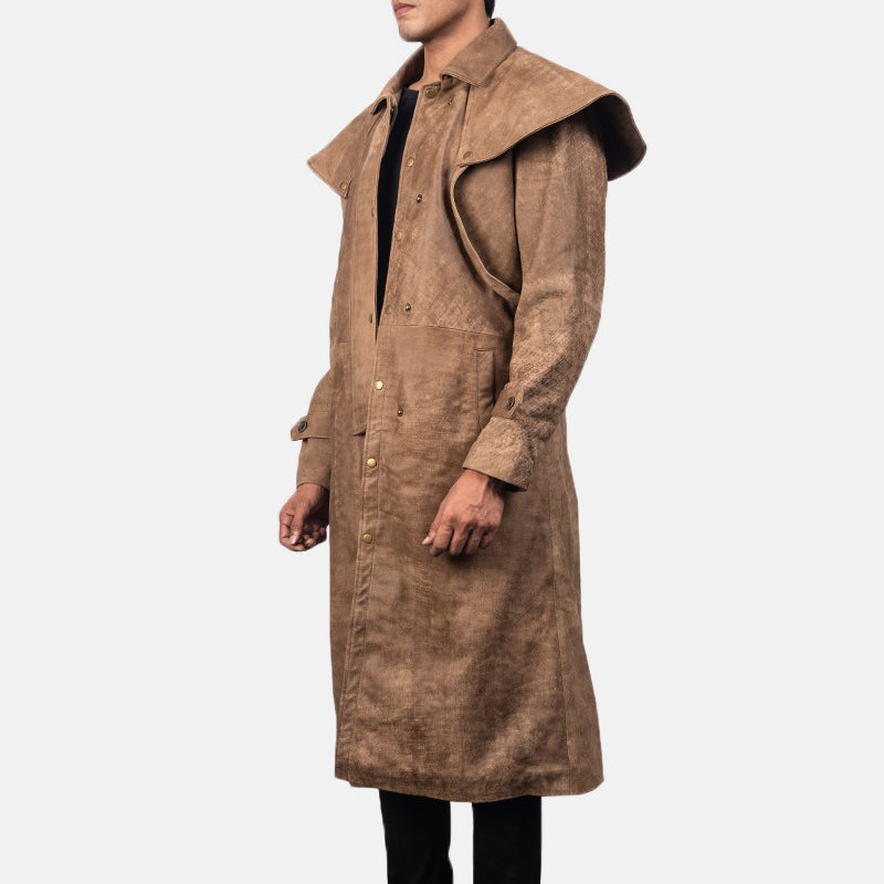 Maverick Brown Leather Duster